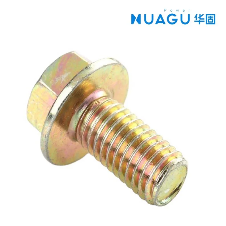 Yellow/Color Zinc DIN 6921 Hex Flange Bolt Gr 4.8 M5