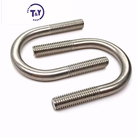 Parafusos curvos quadrados de aço inoxidável 304 316 inox 316 Parafusos em U
