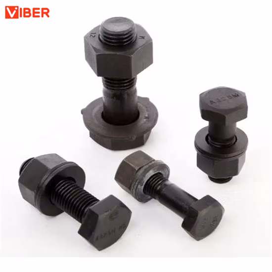 Porca oval Cabeça redonda Pescoço Parafusos de trilha Parafuso ASTM A449 A354 Porcas elípticas e trilho Fish Fisher Parafusos Parafuso de ancoragem rabo de peixe