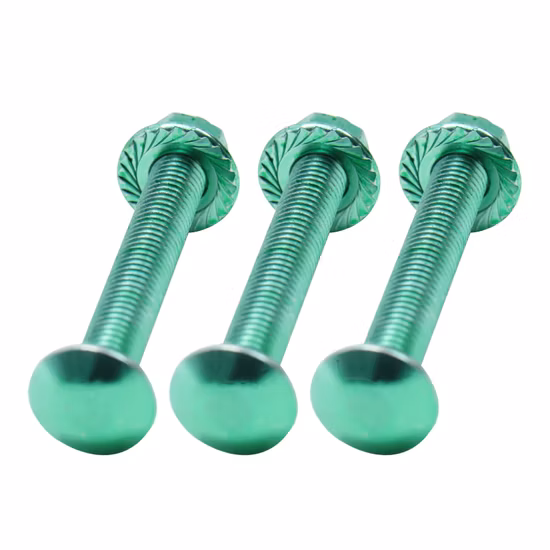 Parafusos de pescoço quadrado de cabeça redonda galvanizados métricos DIN 603 Parafusos de carruagem Porcas